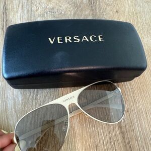 Versace Gold Aviator Sunglasses with Classic Design
